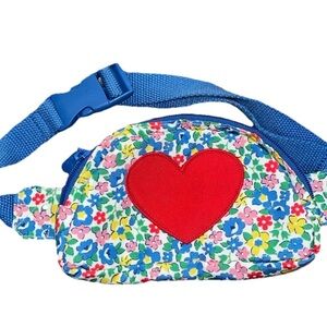 Mini Boden Girls Liberty Floral Belt Bag Red Heart Fanny Pack Purse